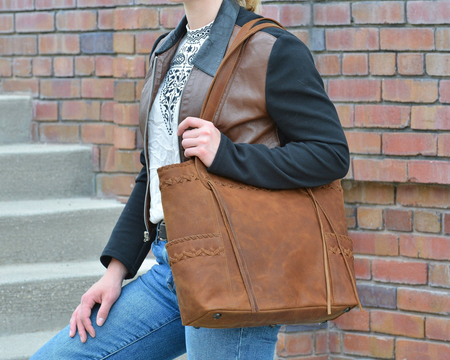 Concealed Carry Kendall Leather Tote by Lady Conceal - Angler's Pro Tackle & Outdoors