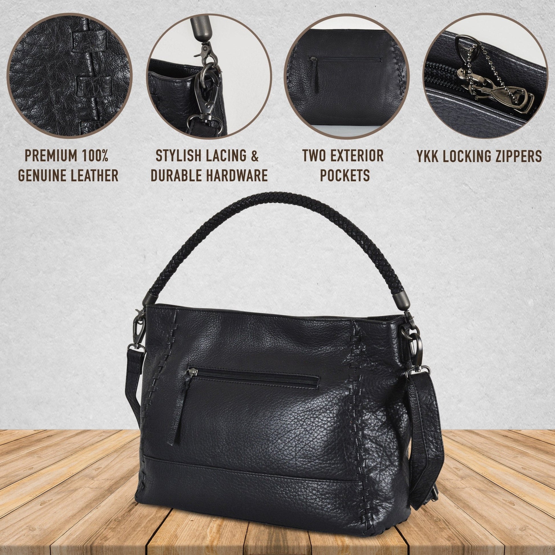 Concealed Carry Lacey Leather Tote by Lady Conceal - Angler's Pro Tackle & Outdoors