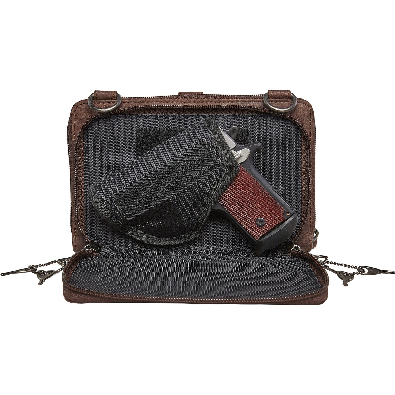 Concealed Carry Millie Leather Crossbody Organizer by Lady Conceal - Small - Angler's Pro Tackle & Outdoors