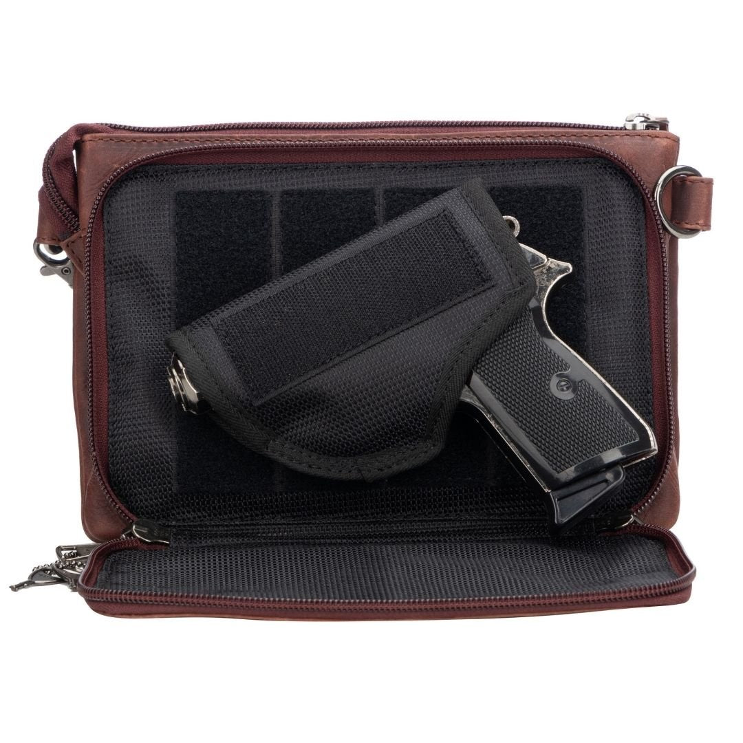 Concealed Carry Natasha Leather Crossbody by Lady Conceal - Angler's Pro Tackle & Outdoors