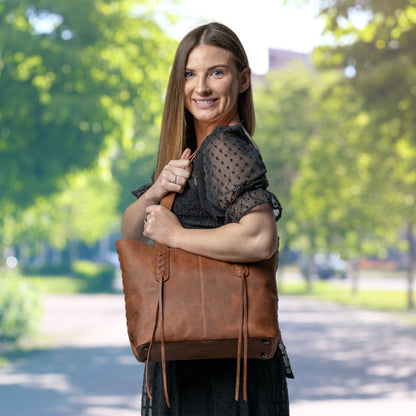 Concealed Carry Norah Leather Tote by Lady Conceal - Angler's Pro Tackle & Outdoors