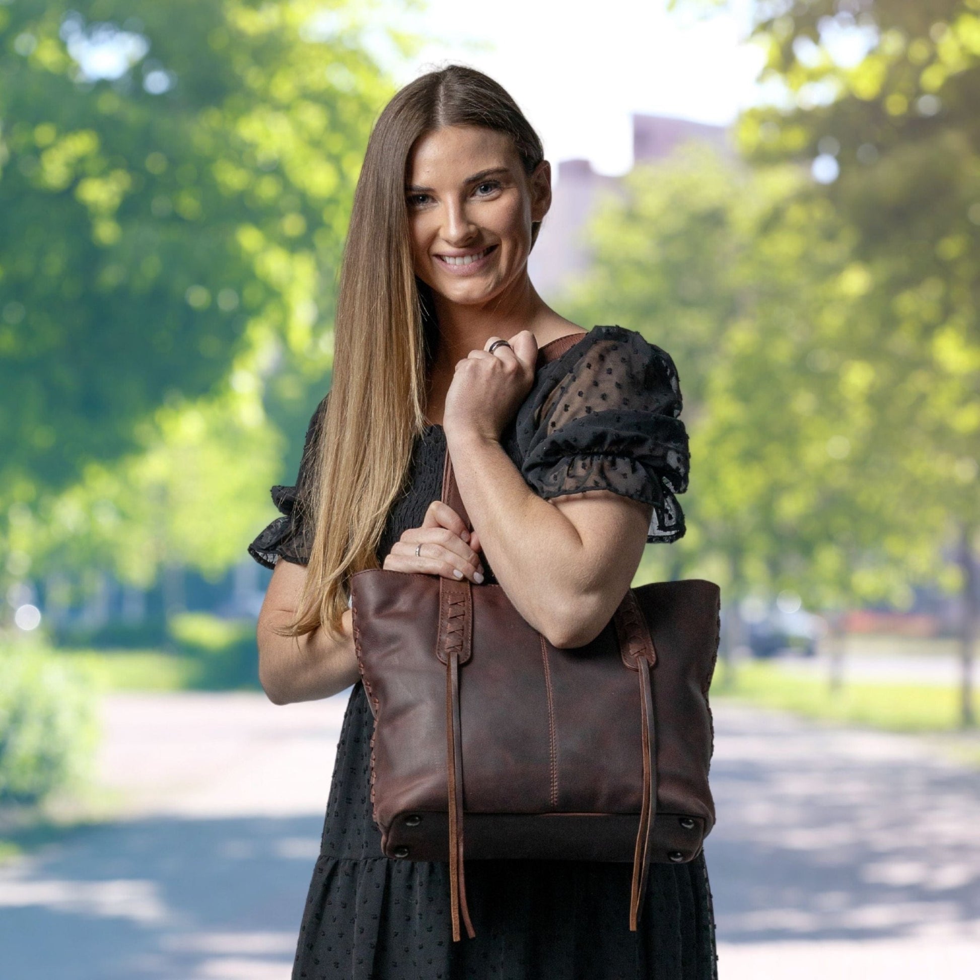 Concealed Carry Norah Leather Tote by Lady Conceal - Angler's Pro Tackle & Outdoors