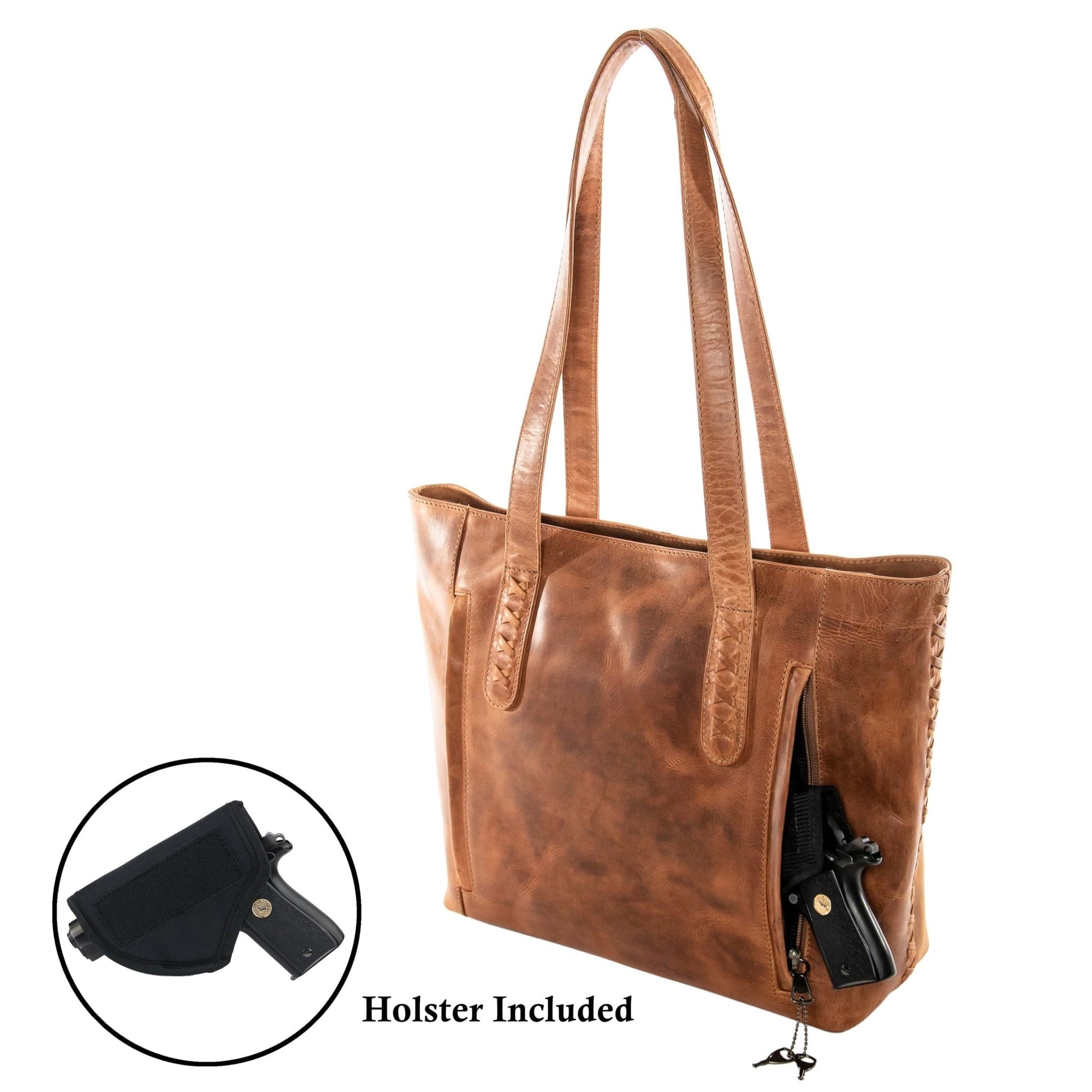 Concealed Carry Norah Leather Tote by Lady Conceal - Angler's Pro Tackle & Outdoors