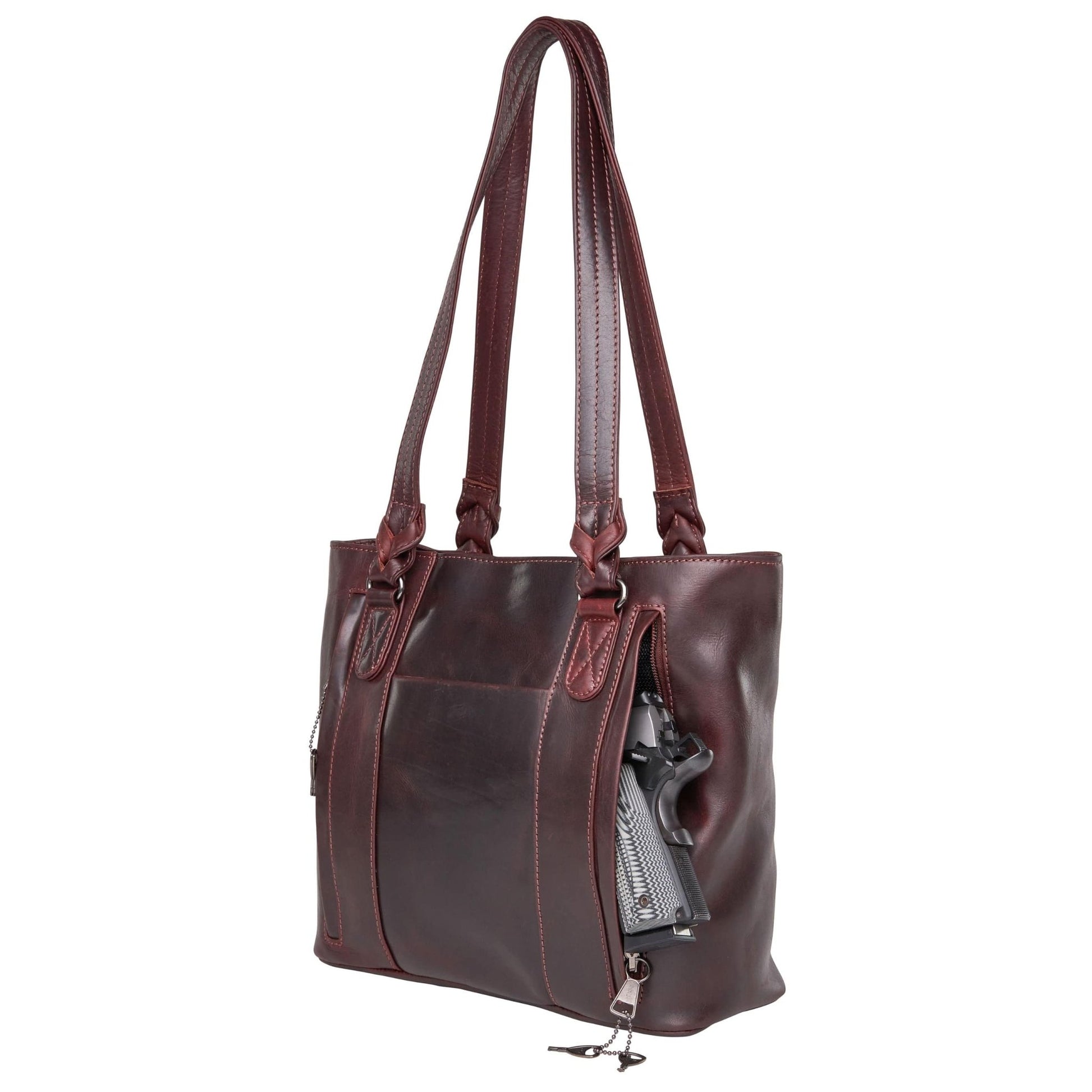 Concealed Carry Peyton Leather Tote for Women by Lady Conceal - Angler's Pro Tackle & Outdoors