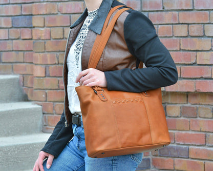 Concealed Carry Peyton Leather Tote for Women by Lady Conceal - Angler's Pro Tackle & Outdoors