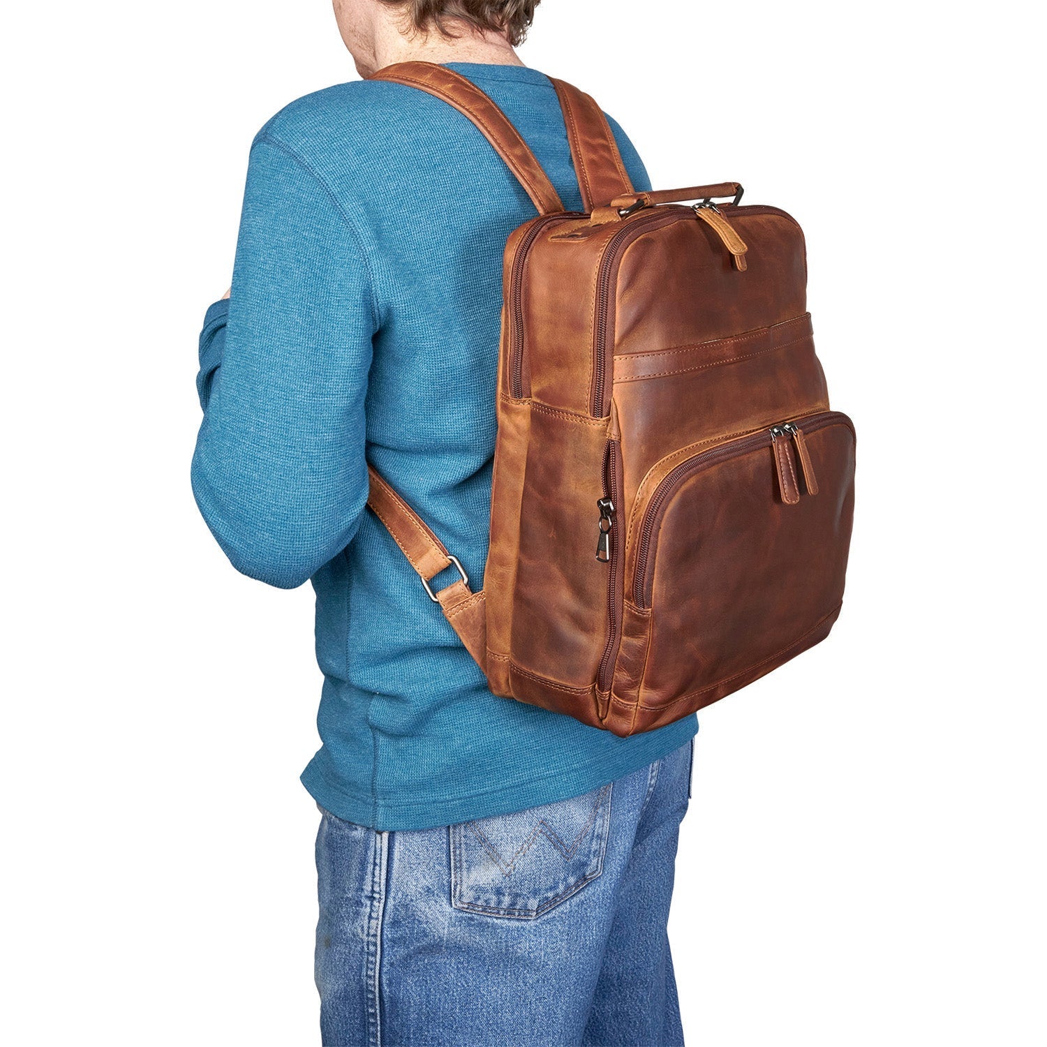 Concealed Carry Quinn Unisex Leather Backpack - Angler's Pro Tackle & Outdoors