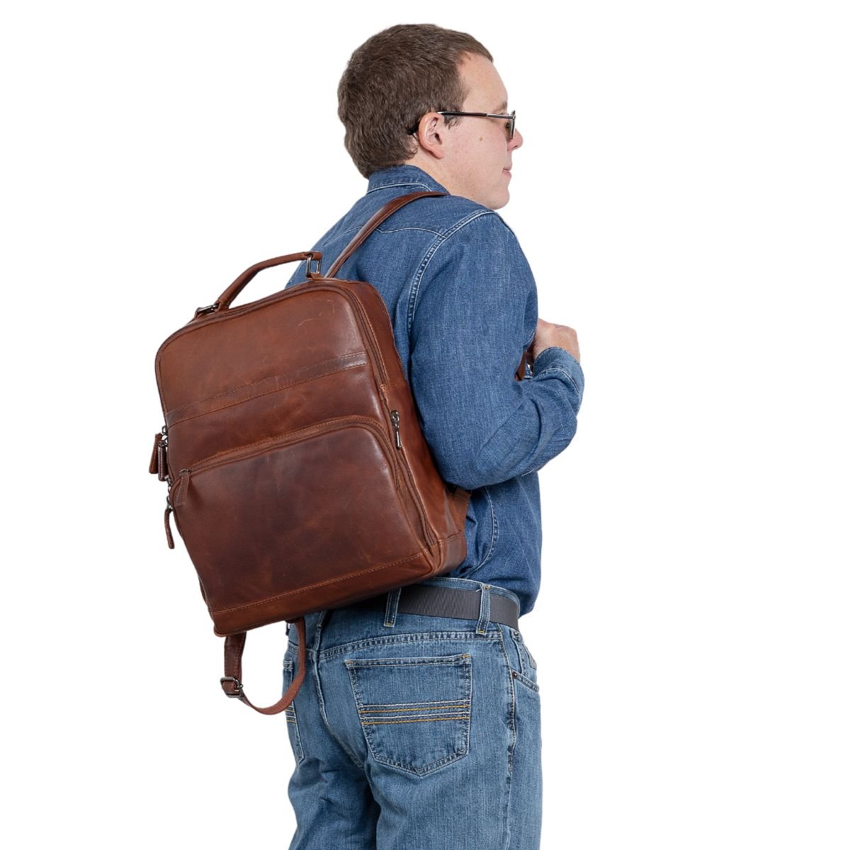 Concealed Carry Quinn Unisex Leather Backpack - Angler's Pro Tackle & Outdoors