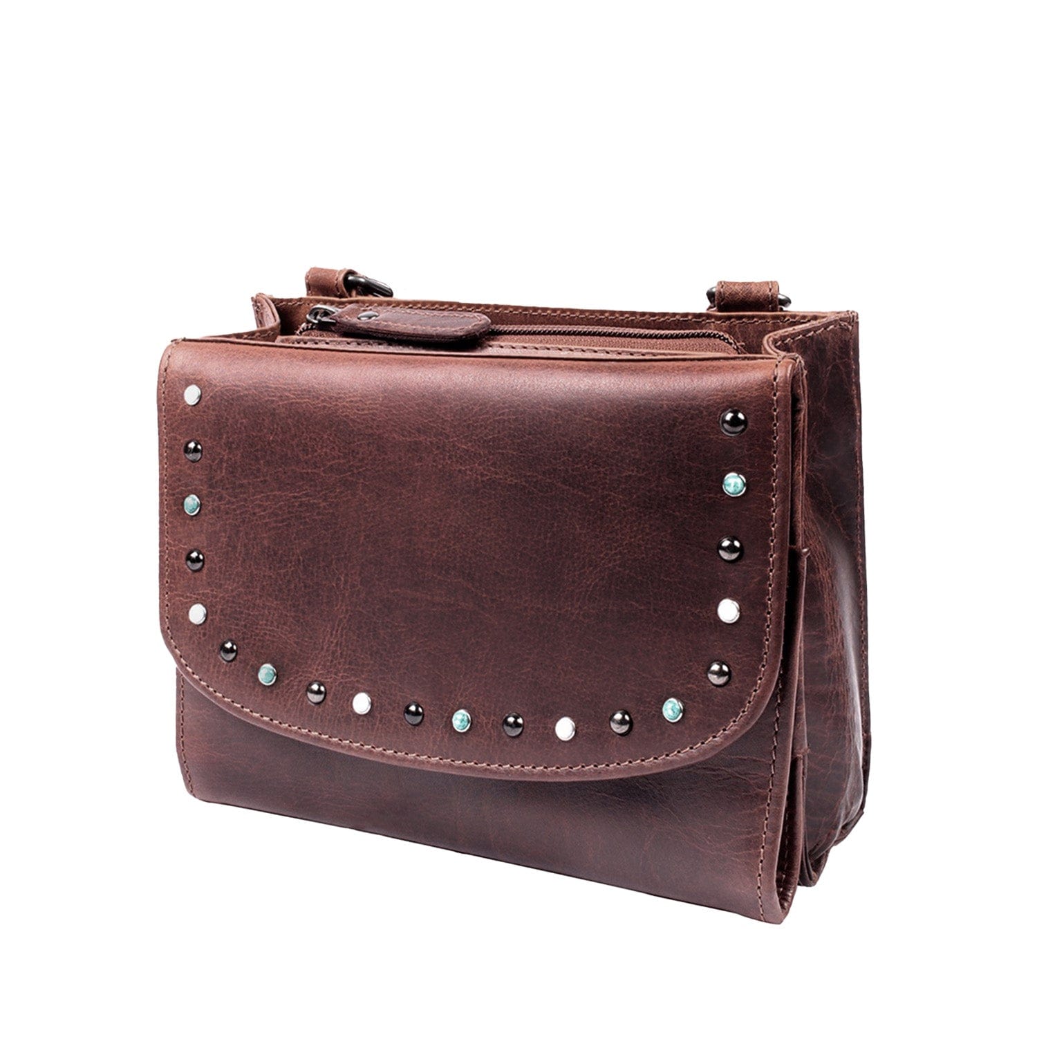 Concealed Carry Raelynn Buffalo Leather Crossbody RFID Organizer by Lady Conceal - Angler's Pro Tackle & Outdoors