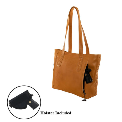 Concealed Carry Reagan Medium Leather Tote by Lady Conceal - Angler's Pro Tackle & Outdoors