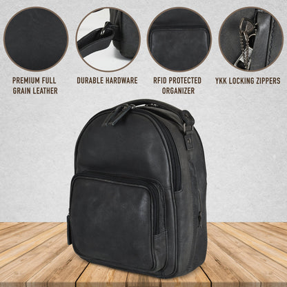 Concealed Carry Reese Unisex Leather Backpack - Angler's Pro Tackle & Outdoors