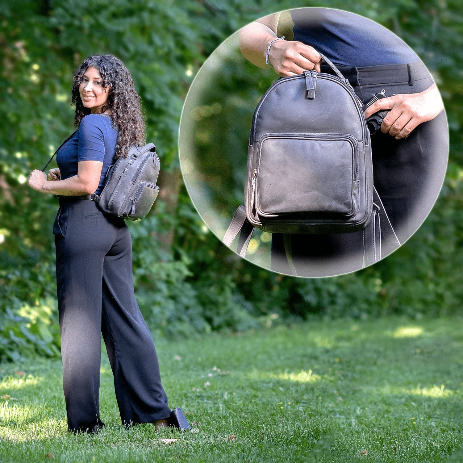 Concealed Carry Reese Unisex Leather Backpack - Angler's Pro Tackle & Outdoors