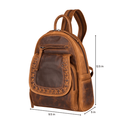 Concealed Carry RFID Daisy Leather Backpack by Lady Conceal - Angler's Pro Tackle & Outdoors