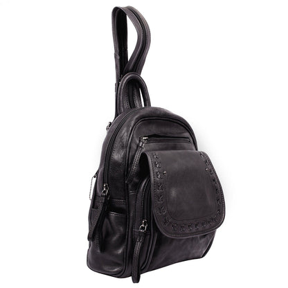 Concealed Carry RFID Daisy Leather Backpack by Lady Conceal - Angler's Pro Tackle & Outdoors