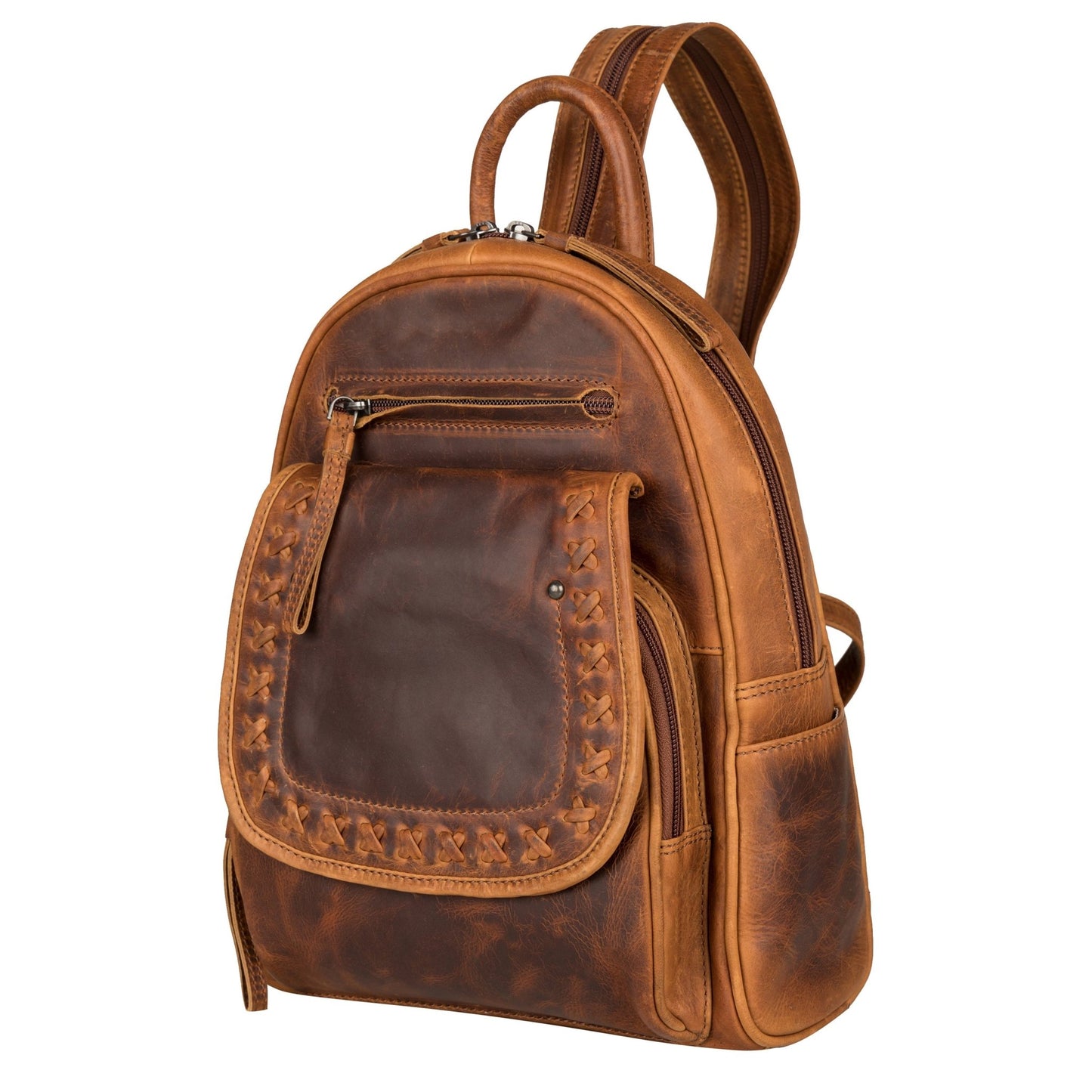 Concealed Carry RFID Daisy Leather Backpack by Lady Conceal - Angler's Pro Tackle & Outdoors