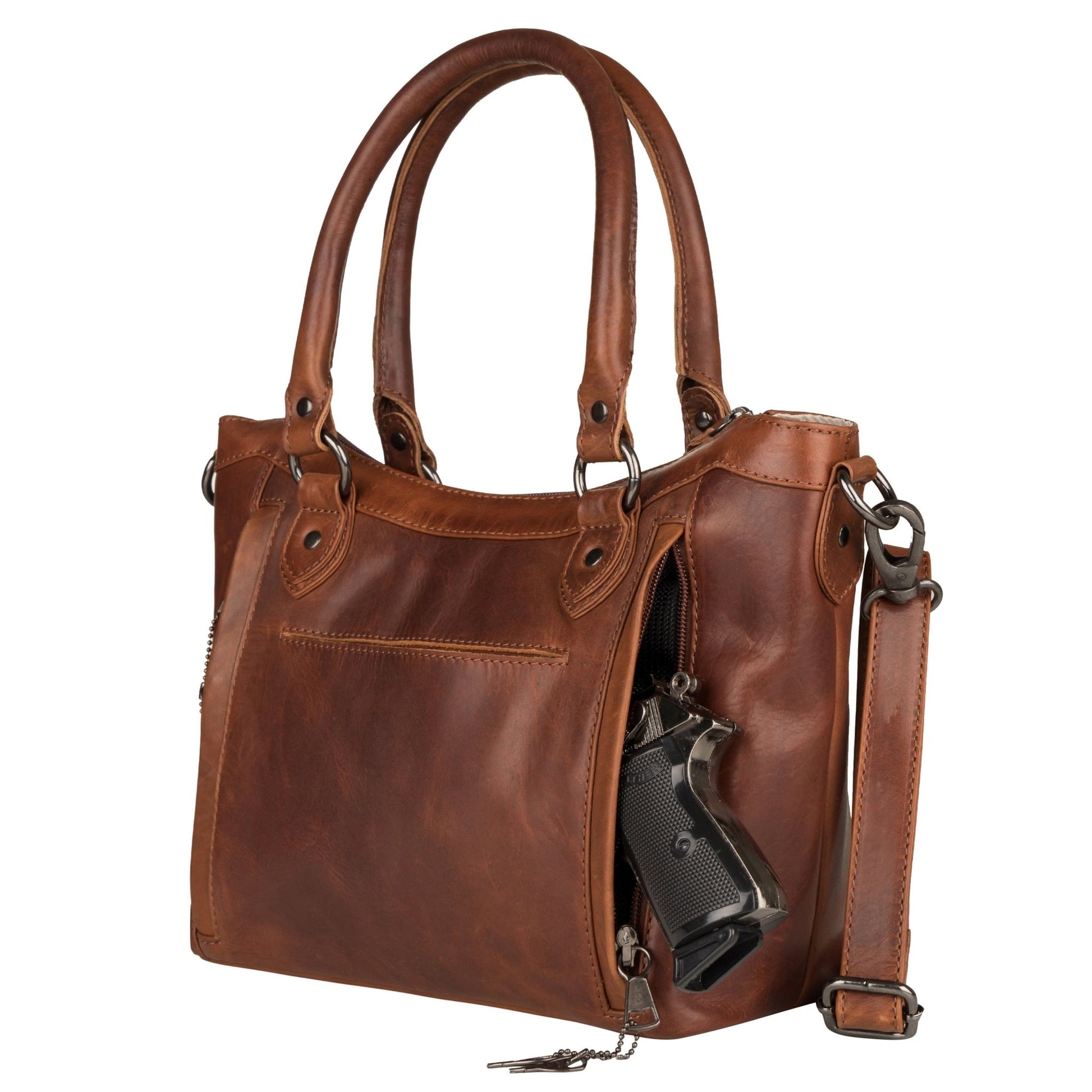 Concealed Carry Sadie Leather Satchel by Lady Conceal - Angler's Pro Tackle & Outdoors