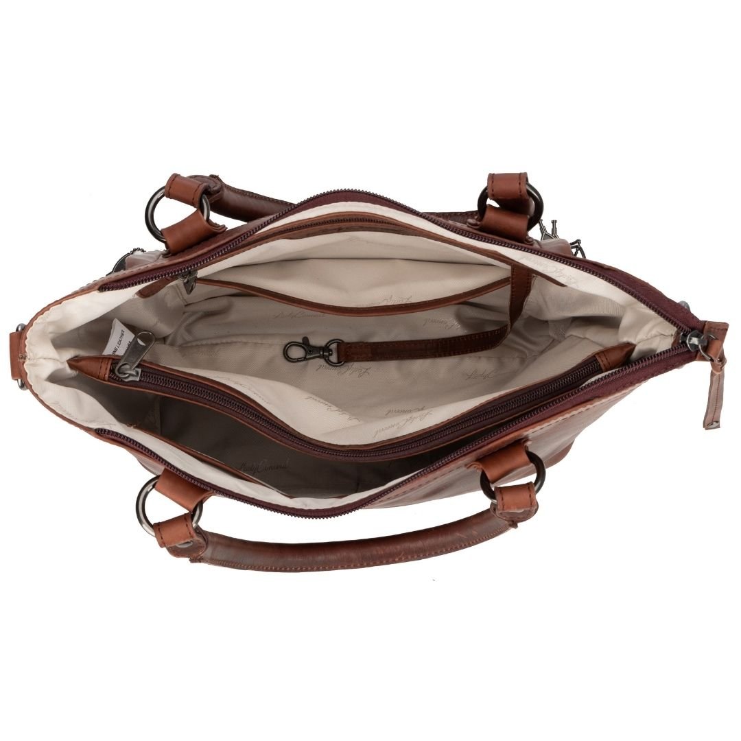 Concealed Carry Sadie Leather Satchel by Lady Conceal - Angler's Pro Tackle & Outdoors