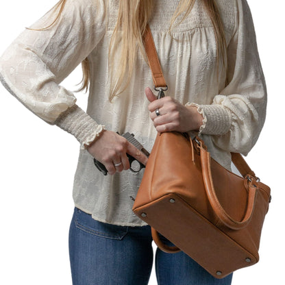 Concealed Carry Sadie Leather Satchel by Lady Conceal - Angler's Pro Tackle & Outdoors