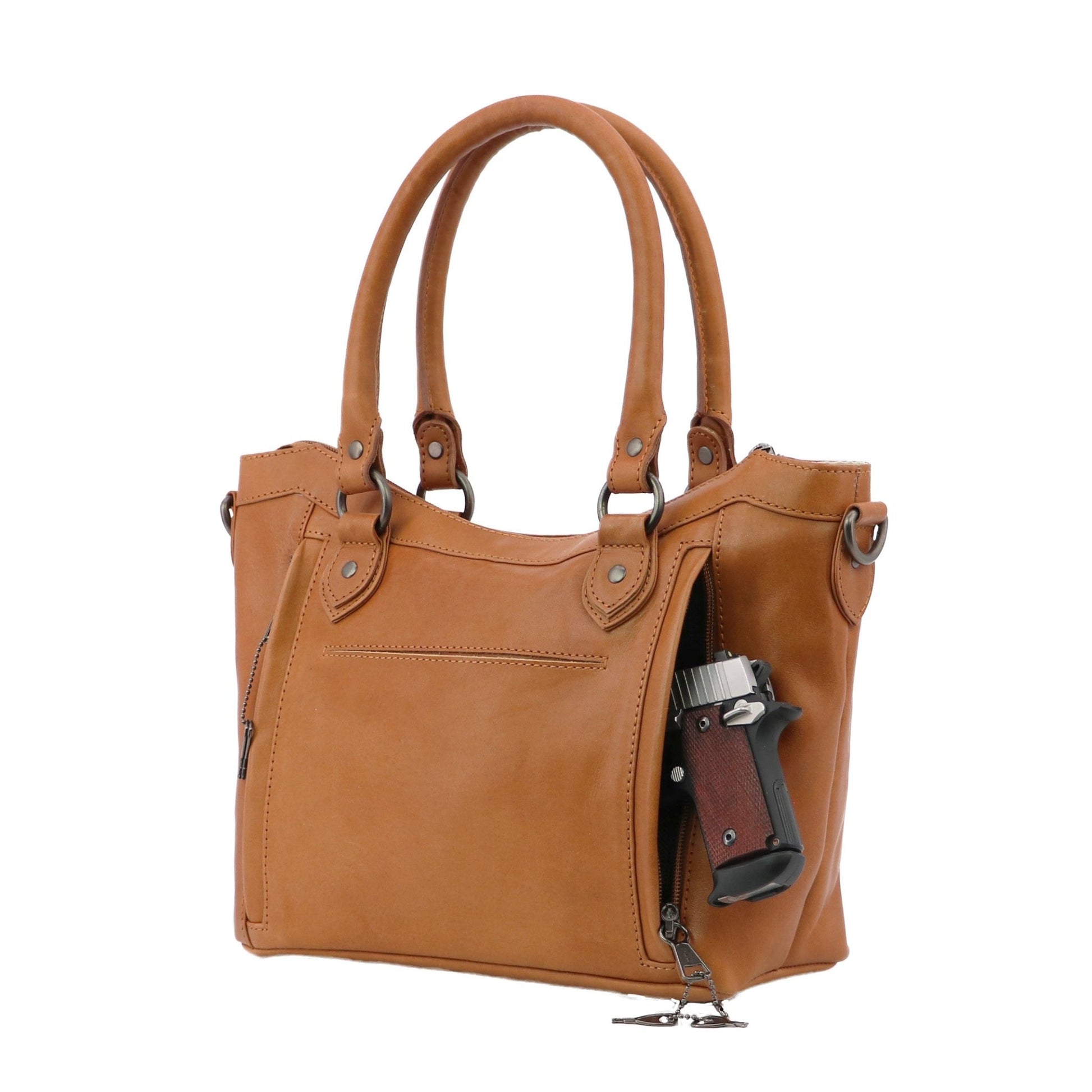 Concealed Carry Sadie Leather Satchel by Lady Conceal - Angler's Pro Tackle & Outdoors