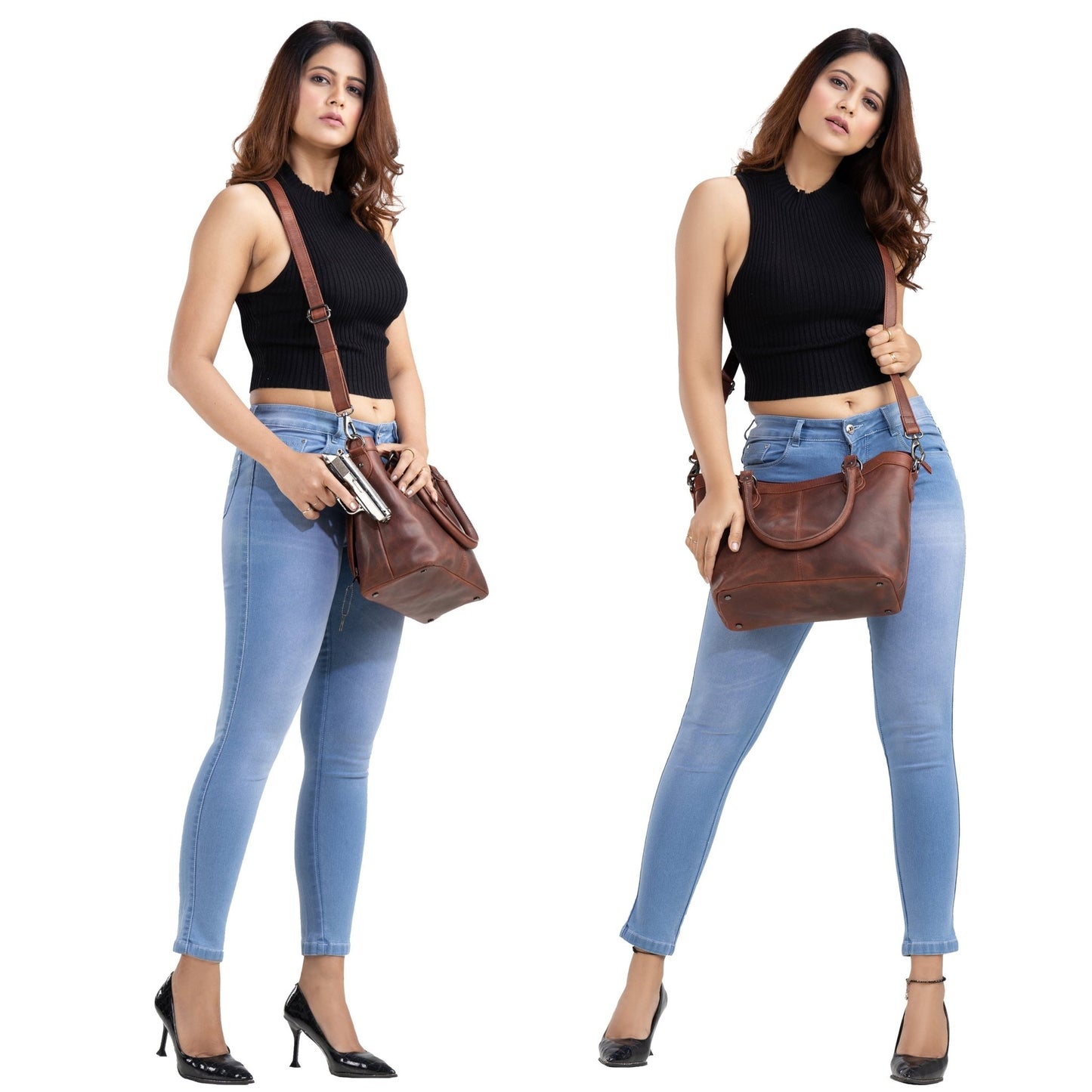 Concealed Carry Sadie Leather Satchel by Lady Conceal - Angler's Pro Tackle & Outdoors