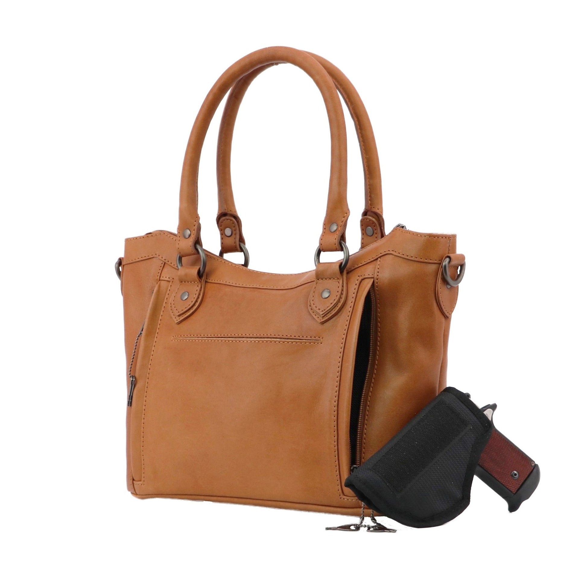 Concealed Carry Sadie Leather Satchel by Lady Conceal - Angler's Pro Tackle & Outdoors