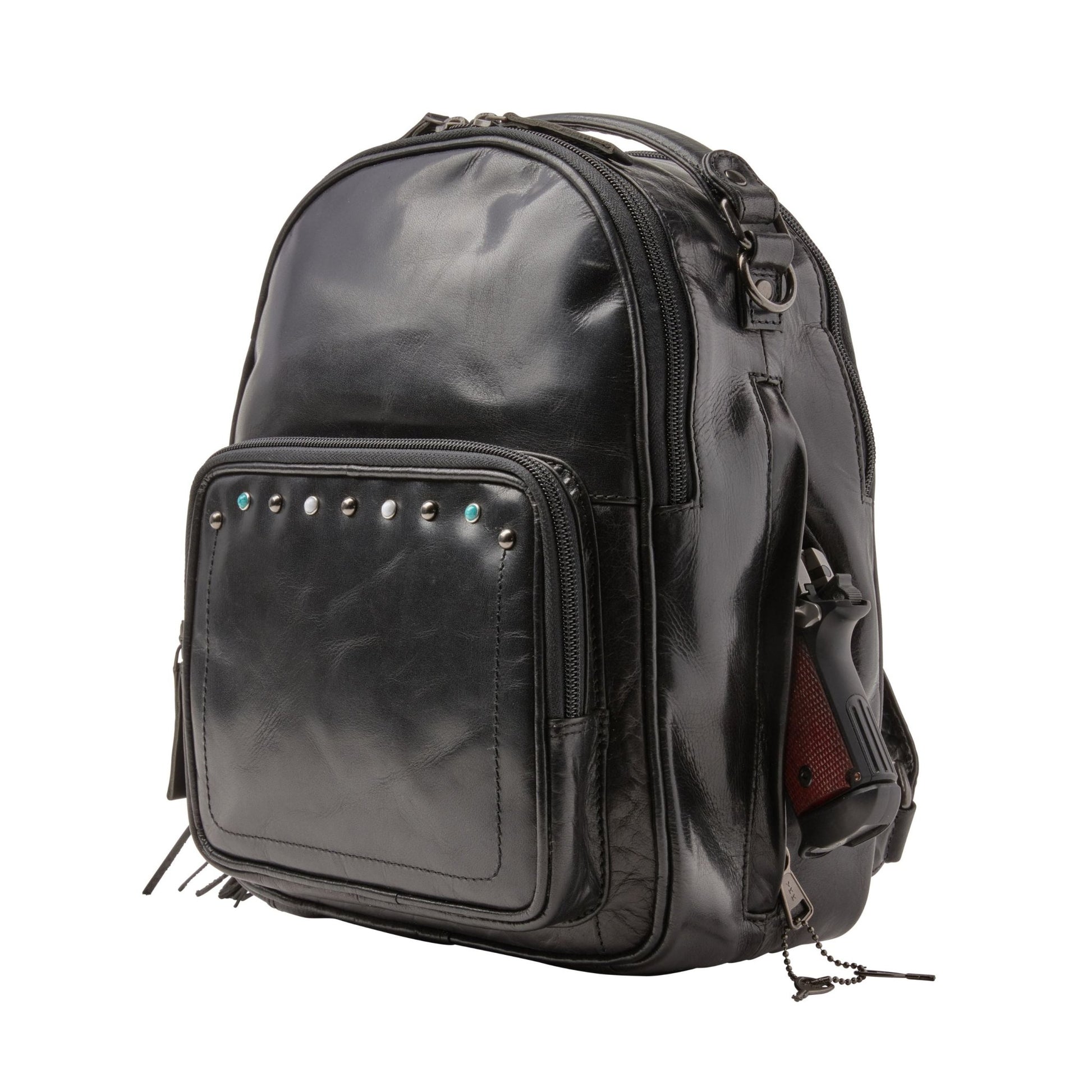 Concealed Carry Sawyer Leather Backpack by Lady Conceal - Angler's Pro Tackle & Outdoors