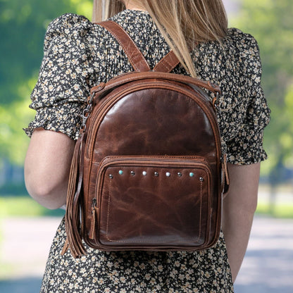 Concealed Carry Sawyer Leather Backpack by Lady Conceal - Angler's Pro Tackle & Outdoors