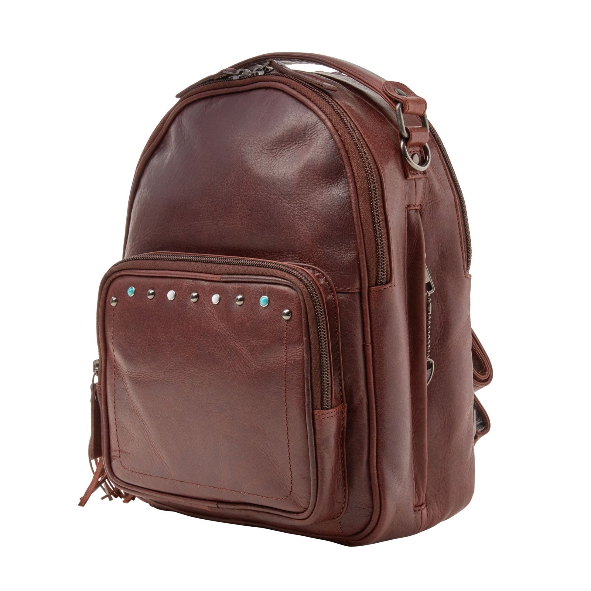 Concealed Carry Sawyer Leather Backpack by Lady Conceal - Angler's Pro Tackle & Outdoors