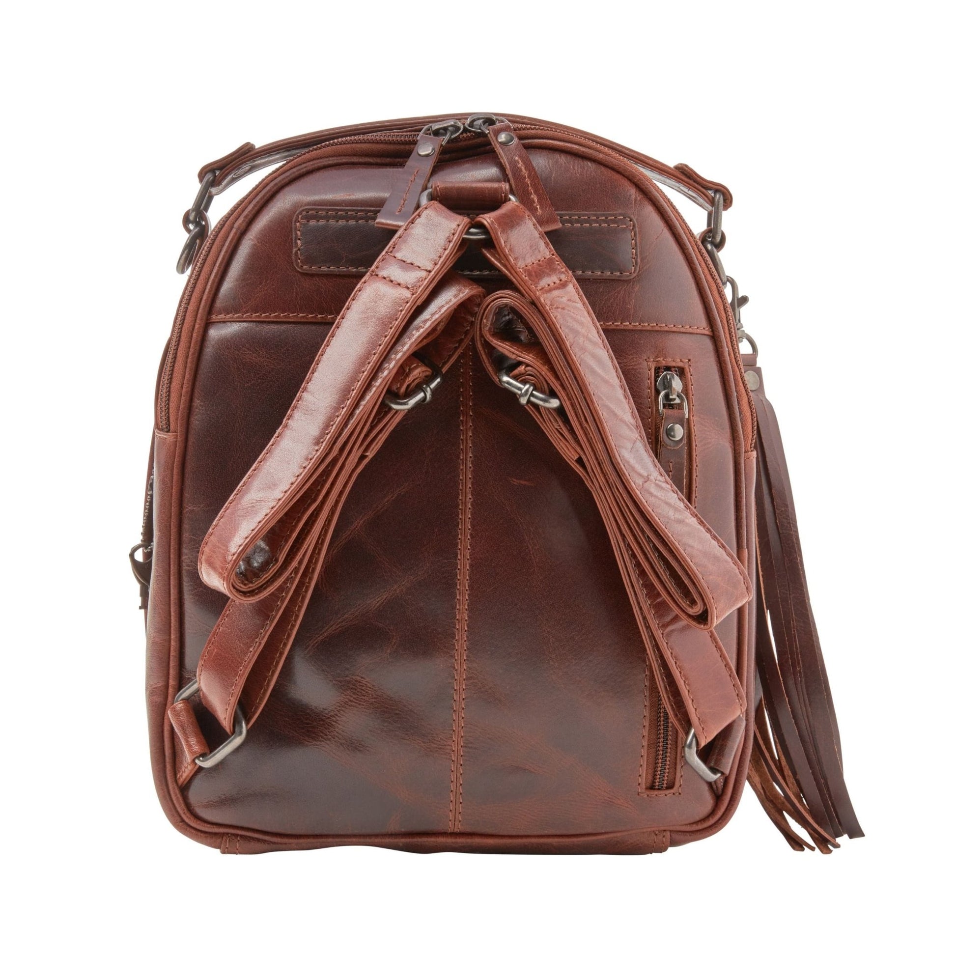 Concealed Carry Sawyer Leather Backpack by Lady Conceal - Angler's Pro Tackle & Outdoors