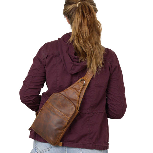 Concealed Carry Unisex Dakota Leather Sling by Lady Conceal - Angler's Pro Tackle & Outdoors