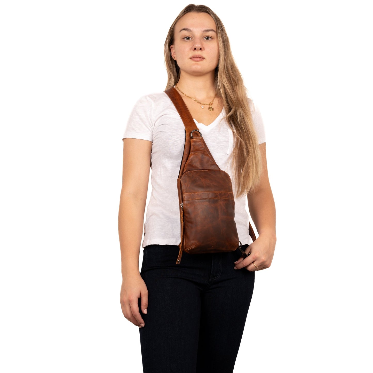 Concealed Carry Unisex Dakota Leather Sling by Lady Conceal - Angler's Pro Tackle & Outdoors