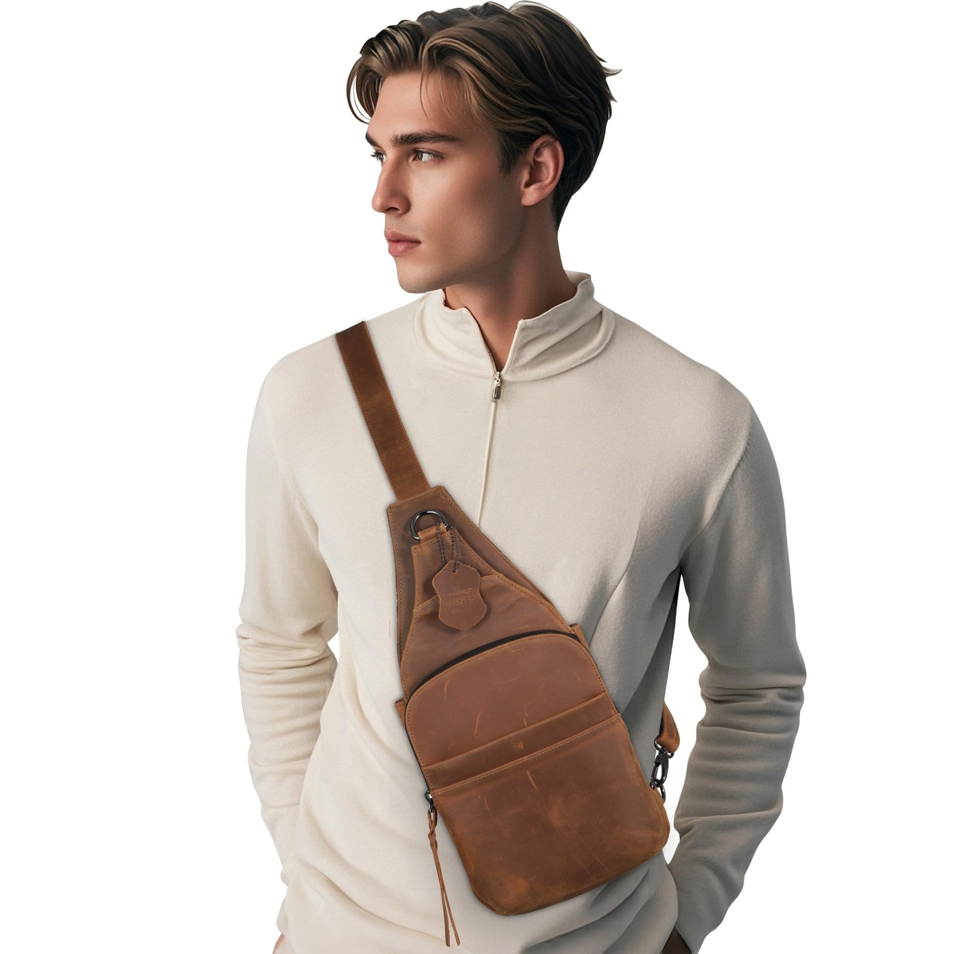 Concealed Carry Unisex Dakota Leather Sling by Lady Conceal - Angler's Pro Tackle & Outdoors