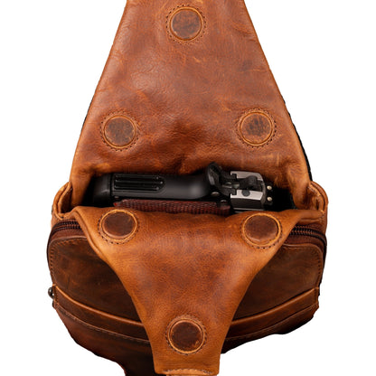 Concealed Carry Unisex Dakota Leather Sling by Lady Conceal - Angler's Pro Tackle & Outdoors