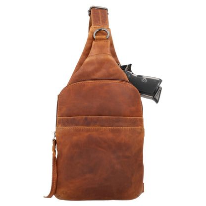 Concealed Carry Unisex Dakota Leather Sling by Lady Conceal - Angler's Pro Tackle & Outdoors