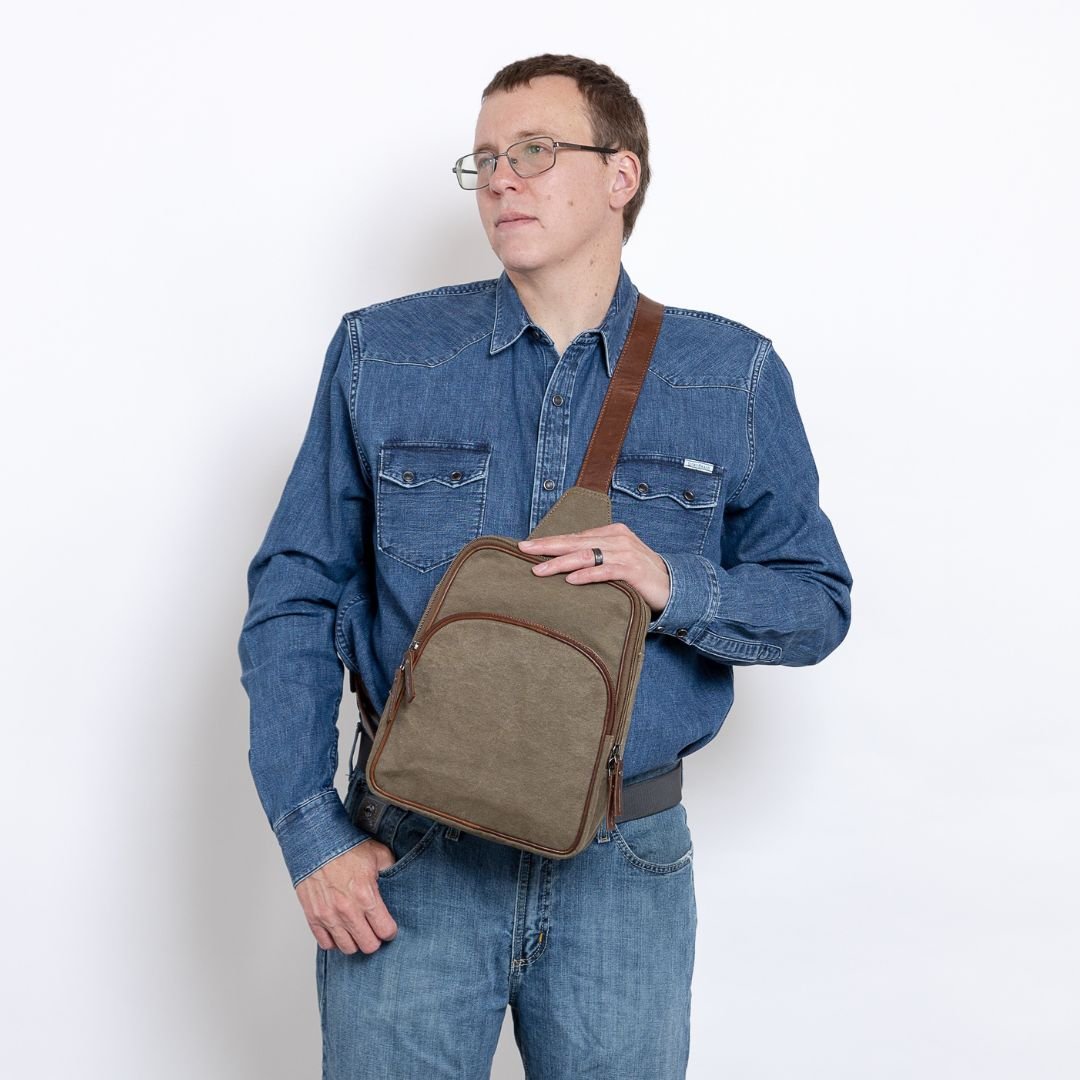 Concealed Carry Unisex Kennedy Canvas Sling Backpack - Angler's Pro Tackle & Outdoors