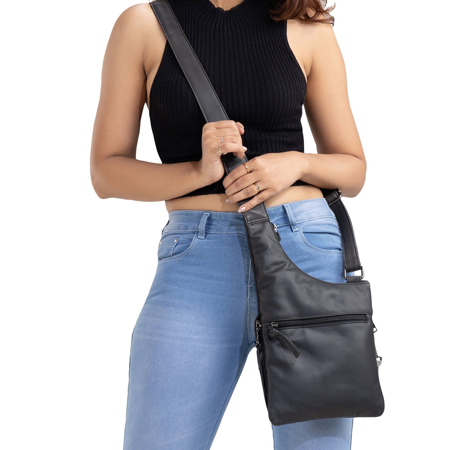 Concealed Carry Unisex Remi Leather Crossbody by Lady Conceal - Angler's Pro Tackle & Outdoors