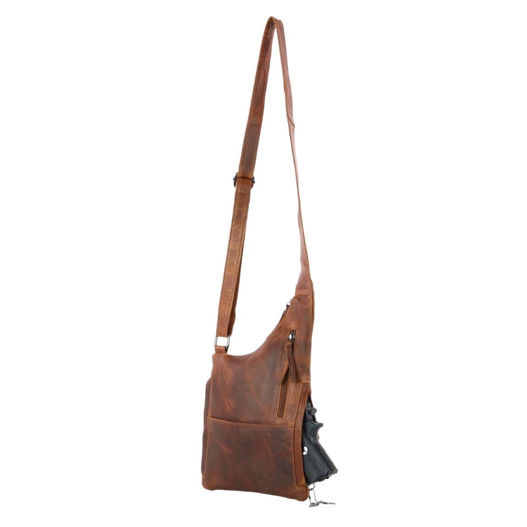 Concealed Carry Unisex Remi Leather Crossbody by Lady Conceal - Angler's Pro Tackle & Outdoors