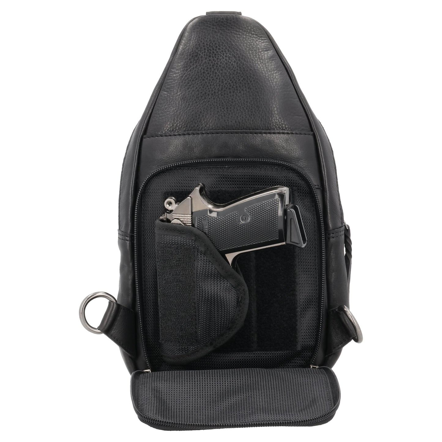 Concealed Carry Unisex Taylor Sling Leather Backpack by Lady Conceal - Angler's Pro Tackle & Outdoors