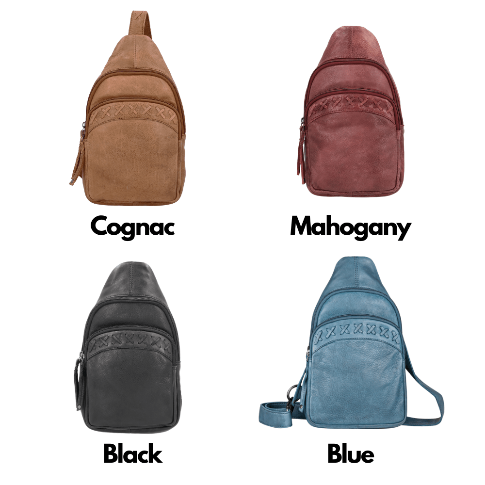 Concealed Carry Unisex Taylor Sling Leather Backpack by Lady Conceal - Angler's Pro Tackle & Outdoors