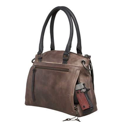 Concealed Carry Whitely Leather Satchel by Lady Conceal - Angler's Pro Tackle & Outdoors