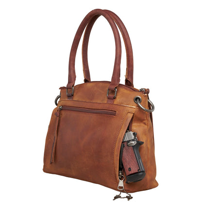 Concealed Carry Whitely Leather Satchel by Lady Conceal - Angler's Pro Tackle & Outdoors