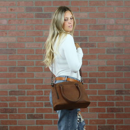 Concealed Carry Whitely Leather Satchel by Lady Conceal - Angler's Pro Tackle & Outdoors