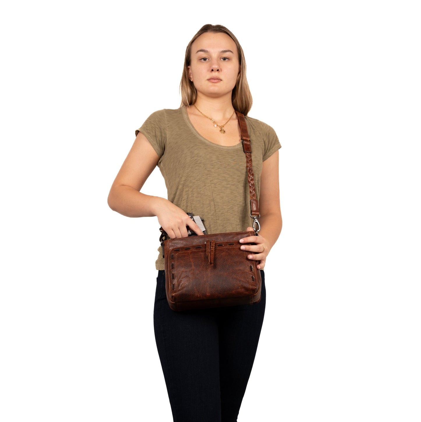 Concealed Carry Zoe Leather Crossbody by Lady Conceal - Angler's Pro Tackle & Outdoors