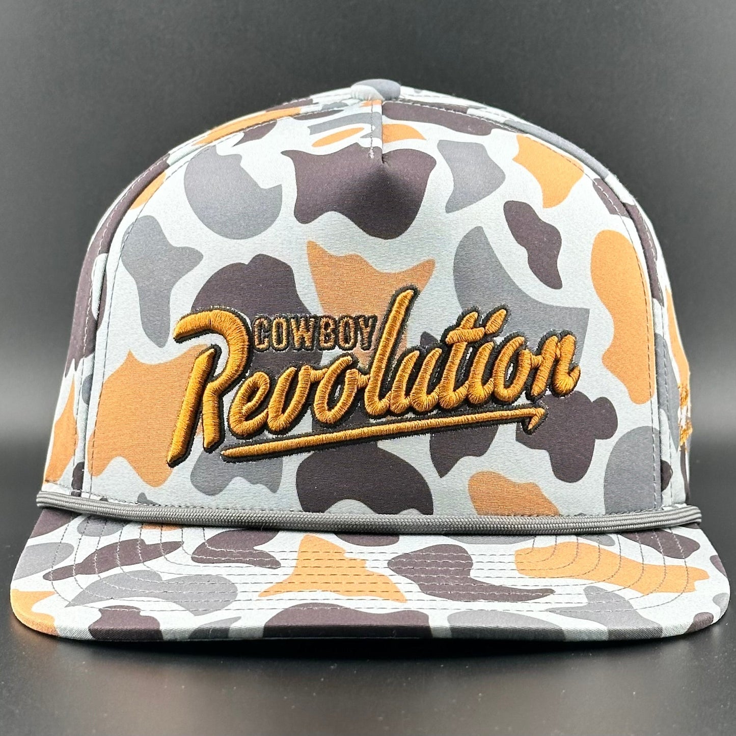 Concrete Camo Logo - Cowboy Revolution 5 - panel Performance Hat - Angler's Pro Tackle & Outdoors