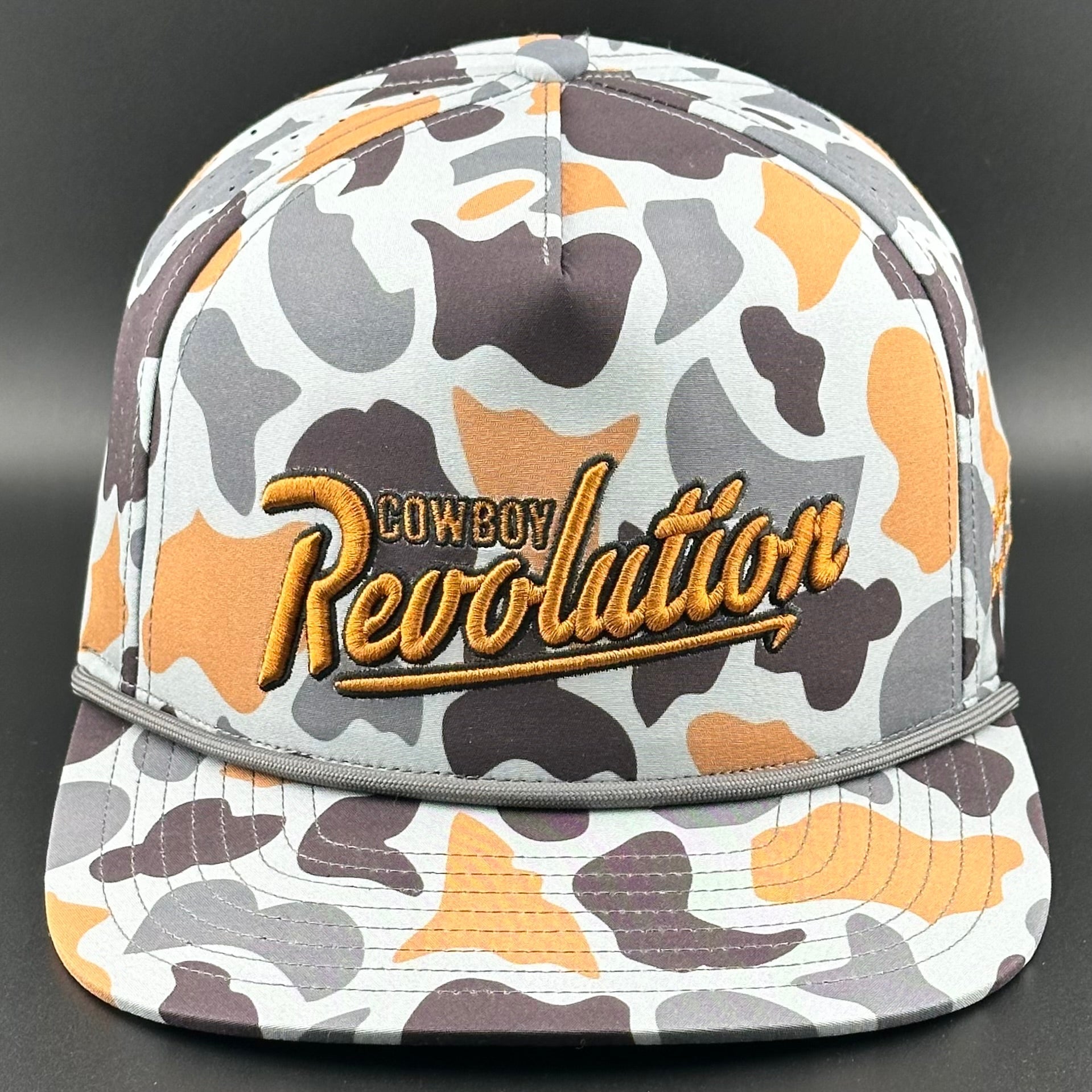 Concrete Camo Logo - Cowboy Revolution 5 - panel Performance Hat - Angler's Pro Tackle & Outdoors