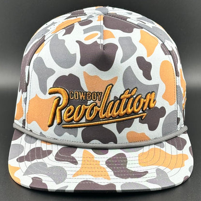 Concrete Camo Logo - Cowboy Revolution 5 - panel Performance Hat - Angler's Pro Tackle & Outdoors