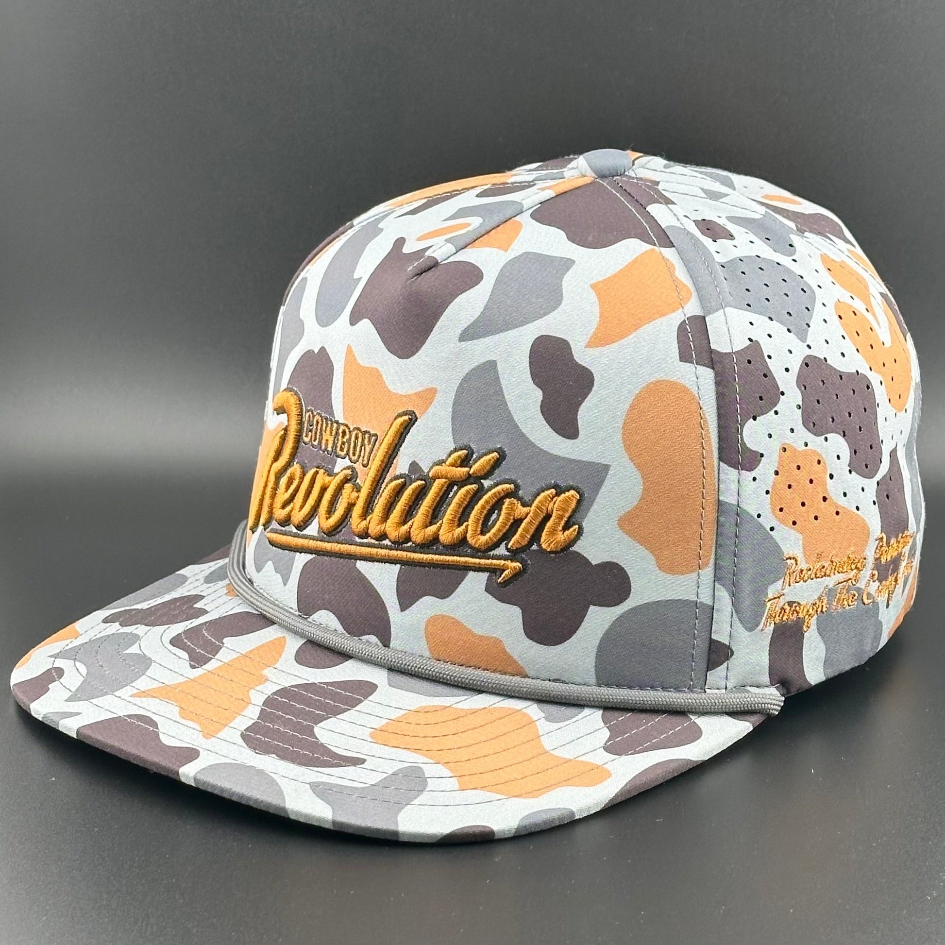 Concrete Camo Logo - Cowboy Revolution 5 - panel Performance Hat - Angler's Pro Tackle & Outdoors