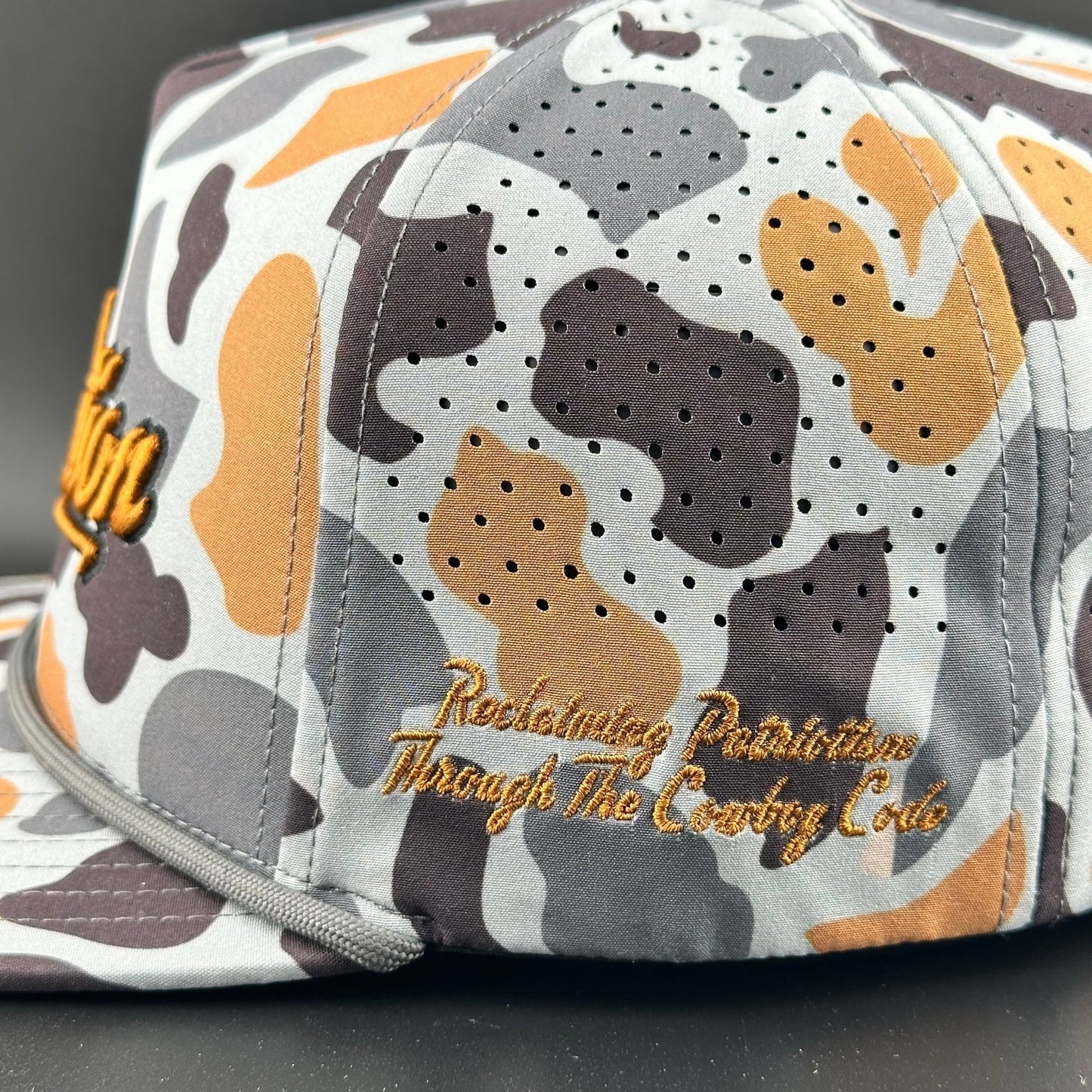 Concrete Camo Logo - Cowboy Revolution 5 - panel Performance Hat - Angler's Pro Tackle & Outdoors