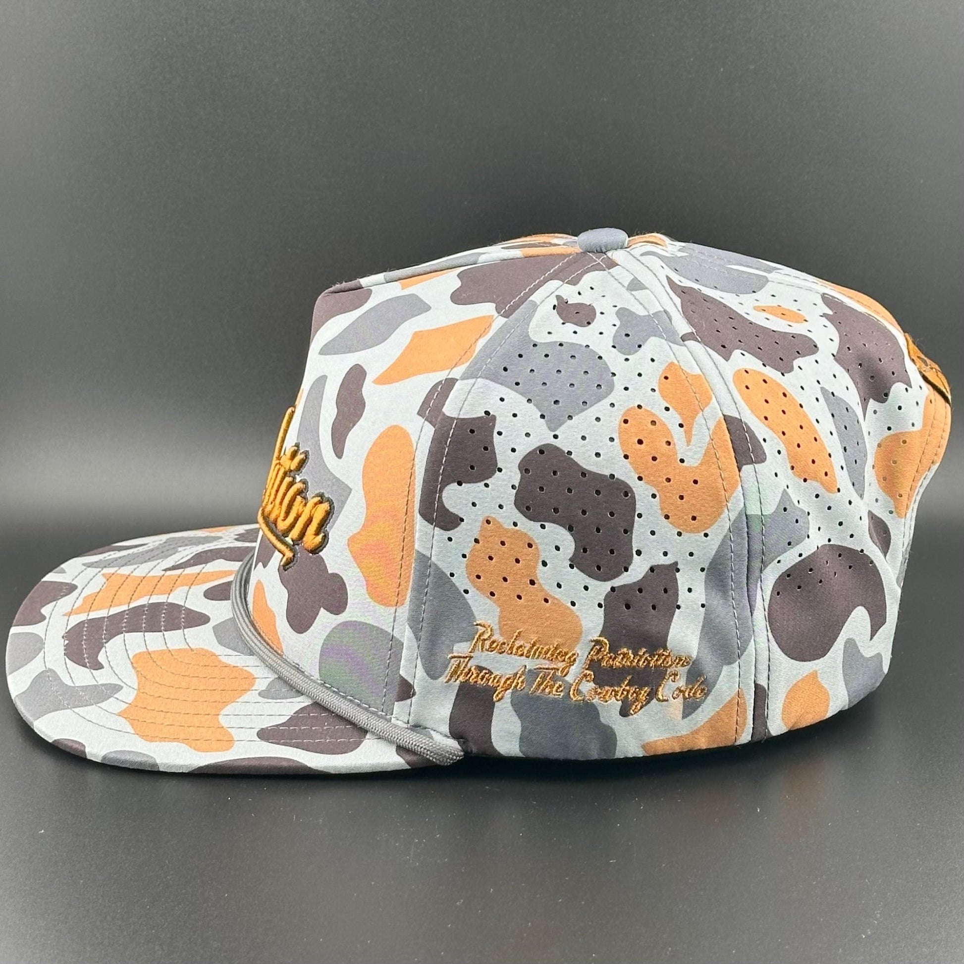 Concrete Camo Logo - Cowboy Revolution 5 - panel Performance Hat - Angler's Pro Tackle & Outdoors