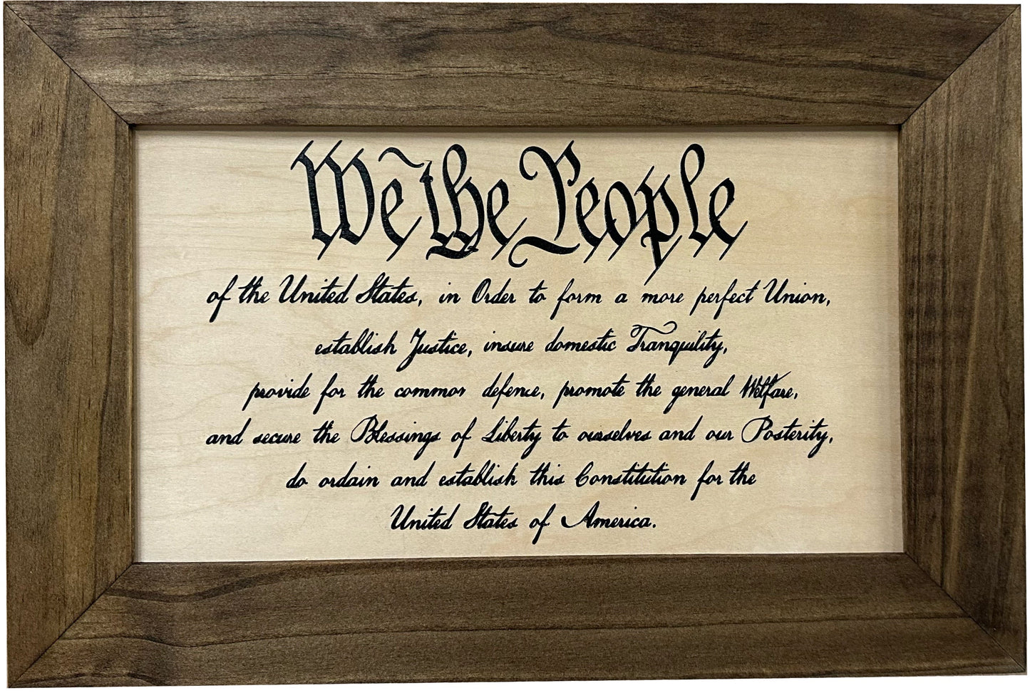 Bellewood Designs - Hidden Gun Storage Cabinet We The People Constitution Preamble