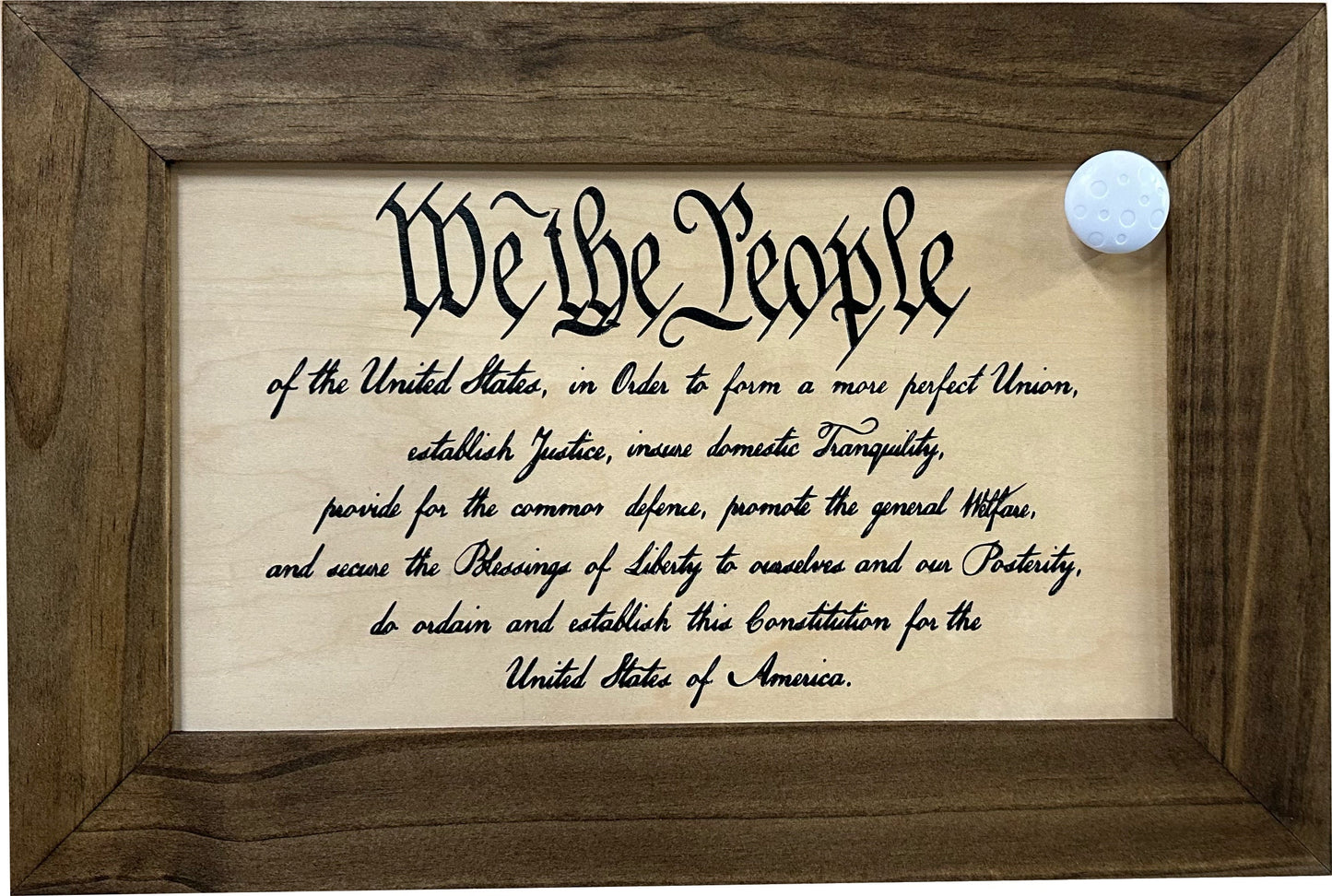 Bellewood Designs - Hidden Gun Storage Cabinet We The People Constitution Preamble